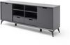 Sideboard >Nemea< in Grau matt - 180x73x40cm (BxHxT) Bild 5