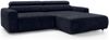 Selsey 'Fando' Ecksofa mit elektrischem Sitzauszug, Ottomane rechts, Chenille Navyblau Bild 1