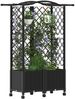 vidaXL Hochbeet mit Rankgitter und Dach Schwarz 122 x 40 x 144 cm PP 3423022 Bild 3