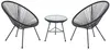 Vente-unique - ALIOS Gartensitzgruppe HarzGlas Schwarz - B 50 cm82 cm x H 50 cm83,5 cm x L 50 cm72 cm Bild 2