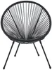 Vente-unique - ALIOS Gartensitzgruppe HarzGlas Schwarz - B 50 cm82 cm x H 50 cm83,5 cm x L 50 cm72 cm Bild 4