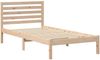 vidaXL Bettrahmen mit Kopfteil Braun 90 x 190 cm Massives Kiefernholz 872269 Bild 4