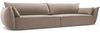 Micadoni 4-Sitzer Sofa Kaelle Samt Cappuccino Bild 2