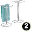mDesign Handtuchhalter Handtuchständer 2er Set freistehend Metall Silber Bild 4