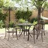 vidaXL 5-tlg. Garten-Essgruppe Bronzen Aluminiumguss 3216326 Bild 2