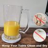 Untersetzer Gläser 6er Set Marmor mit Kork-Rückseite und Halter für Bars Cafés Bild 3