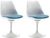 Vente-unique - XAFY Stuhl Plastik BlauWeiß - B 56,5 cm x H 82 cm x L 49 cm Bild 3