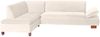 Ecksofa mit Ottomane links Kaye Bezug Samtvelours Buche nussbaum dunkel / creme 23089 Bild 2