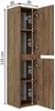 Roomart ATRIA-100 Badmöbel - nur Hochschrank - H 115 x B 30 x T 35 cm • Eiche Bild 5