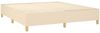 vidaXL Boxspringbett mit Matratze Creme 180x200 cm Stoff 3128786 Bild 4