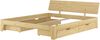 Gemütliches Doppelbett Ehebett Futonbett Kiefer massiv natur mit wählbarem Zubehör V-60.62S8-18nur Bettgestell mit 3-teiligem Bettkasten-Set Bild 3