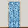 Moritz Flauschvorhang aus Chenille 100 x 230 cm blau grau weiß gestreift Türvorhang als Fliegenschutz Insektenschutz für Camping Wohnwagen Bild 3