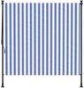 Außenrollo, Senkrechtmarkise Blau und Weiß 200x270 cm Stoff und Stahl Bild 3