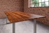 Esstisch Baumkante Massiv Sheesham-Holz naturfarben 140 x 80 U-Gestell silber Hero 71098071 Bild 5