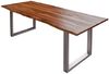 Esstisch Baumkante Massiv Sheesham-Holz naturfarben 140 x 80 U-Gestell silber Hero 71098071 Bild 3