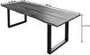 Esstisch Baumkante Massiv Sheesham-Holz naturfarben 140 x 80 U-Gestell silber Hero 71098071 Bild 2