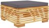 vidaXL Gartenhocker mit Dunkelgrauen Kissen Massivholz Teak 319161 Bild 2