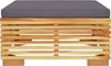 vidaXL Gartenhocker mit Dunkelgrauen Kissen Massivholz Teak 319161 Bild 4