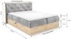 Boxspringbett Schlafzimmerbett HELIOS 120x200cm in Stoff Rouge Bordeauxrot Bild 5