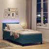 vidaXL LED Boxspringbett mit Matratze Dunkelblau 90 x 190 cm Samt 3342690 Bild 5