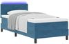 vidaXL LED Boxspringbett mit Matratze Dunkelblau 90 x 190 cm Samt 3342690 Bild 3