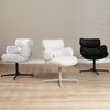Bronx71 Esszimmerstuhl Coco drehbar Stoff meliert off-white/ schwarz Bild 2