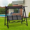 M MCombo 3-Sitzer Hollywoodschaukel, Gartenschaukel 8009 (Dunkgelgrau) Bild 2