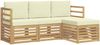 vidaXL Outdoor-Sofagarnitur 4 pcs Weiß und Creme 185,5 x 122,5 x 73 cm 3391615 Bild 2