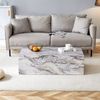 Couchtisch 90 x 50 x 30 cm, grau in Marmoroptik, MDF, rechteckig, pflegeleicht Bild 4