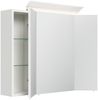 Spiegelschrank 80cm inkl. Design LED-Lampe und Glasböden weiss hochglanz : Weiss hochglanz Bild 2