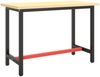 vidaXL Werkbankgestell Mattschwarz und Mattrot 110x50x79 cm Metall 151450 Bild 2