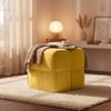 CLP Sitzhocker Forinta, hochwertiger Cordstoff, moderner Stil, bequem und elegant,gelb Bild 2