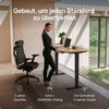 Desktronic HomePro Elektrisch höhenverstellbarer Schreibtisch 140x70cm Massive Eiche/Schwarz mit Memory-Funktion, Anti-Kollisions Technologie, USB-A und USB-C-Ladeanschlüssen Bild 2