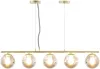 Vente-unique - SOFIA Hängelampe Kronleuchter und Deckenlampe Metall GrauGold - B 15 cm x H 120 cm x L 100 cm Bild 3