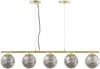 Vente-unique - SOFIA Hängelampe Kronleuchter und Deckenlampe Metall GrauGold - B 15 cm x H 120 cm x L 100 cm Bild 2