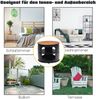 Industrie Couchtisch aus Holz & Metall mit 2 Regalebenen bis 50 kg Belastbar Schwarz Bild 3