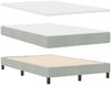 vidaXL Boxspringbett mit Kopfteil Hellgrau 120 x 190 cm Samt 3339224 Bild 5
