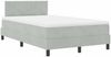 vidaXL Boxspringbett mit Kopfteil Hellgrau 120 x 190 cm Samt 3339224 Bild 4