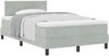 vidaXL Boxspringbett mit Kopfteil Hellgrau 120 x 190 cm Samt 3339224 Bild 2