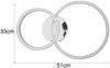 LED Deckenleuchte MOVA 2 Ringe Chrom Silber, Neutralweiß 4000K, Breite 51cm Bild 3