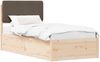 vidaXL Bettgestell mit gepolstertem Kopfteil Taupe 80 x 200 cm 877662 Bild 2