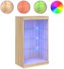 vidaXL Sideboard mit LED-Leuchten Sonoma-Eiche 60,5x37x100 cm 836709 Bild 2