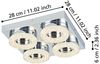 Eglo 95664 Wandleuchte Deckenleuchte Fradelo in chrom und, Kristall chrom, klar 4X4W L:28 H:6cm Bild 3