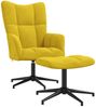 vidaXL Relaxsessel mit Hocker Senfgelb Samt [328113] Bild 2