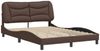 vidaXL Bettgestell ohne Matratze "Hvar" Braun 140x190 cm Kunstleder 3207997 Bild 3