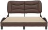 vidaXL Bettgestell ohne Matratze "Hvar" Braun 140x190 cm Kunstleder 3207997 Bild 4