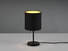 LED Tischleuchte mit Stoffschirm in Schwarz innen Gold, Höhe 28cm Bild 3