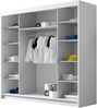 Kleiderschrank mit Goldverzierung Edrulaz VII mit drei Schwebetüren (Farbe: Schwarz / Weiß) Bild 3
