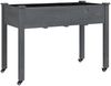 vidaXL Pflanzkübel mit Einsatz und Rollen Grau 118x59x80 cm Tannenholz 3157828 Bild 2