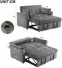 2-Sitzer Schlafsofa B 137 x T 76,5 x H 83 cm aus Samt mit Schlaffunktion Bild 5